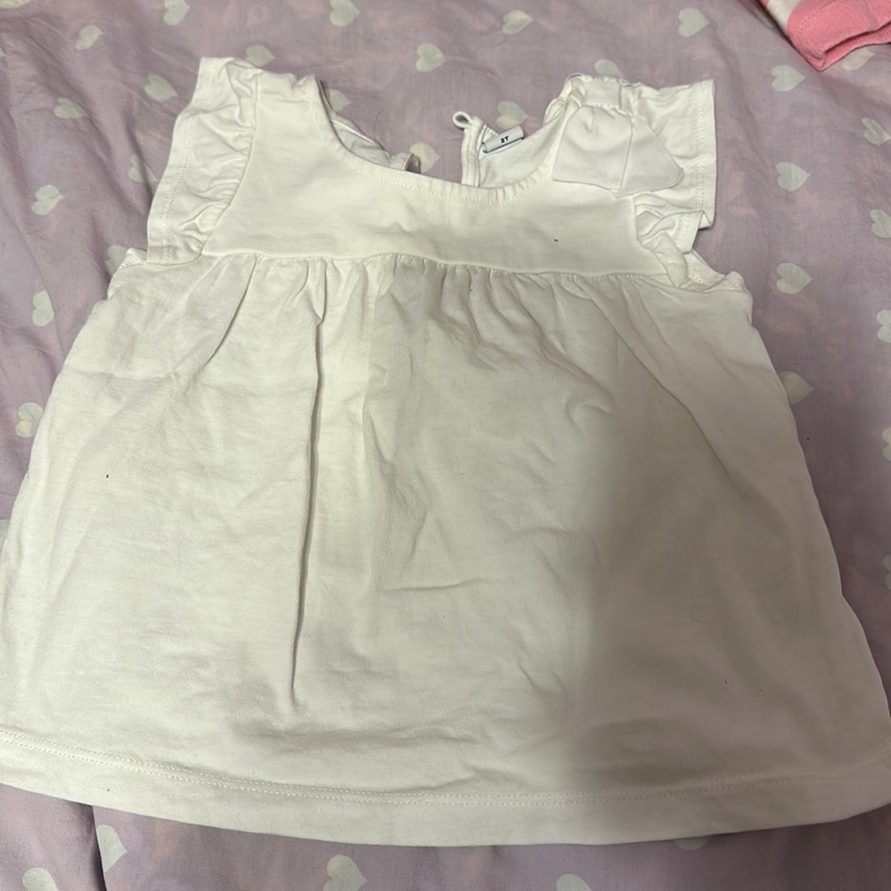 COPY - White flare t shirt with bow sleeve